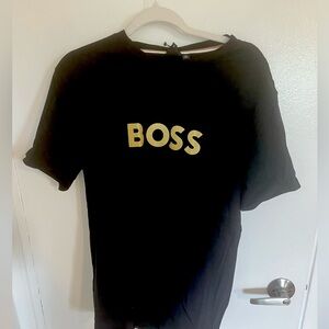 BOSS Men’s Logo Crewneck T-Shirt in Black never worn